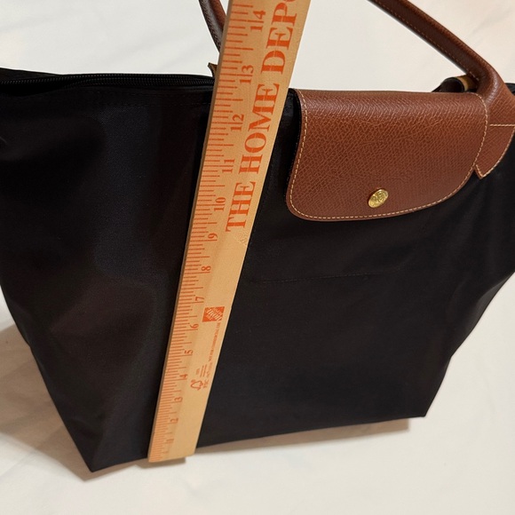 Longchamp Le Pliage Tote Bag Black and Brown - Picture 10 of 16